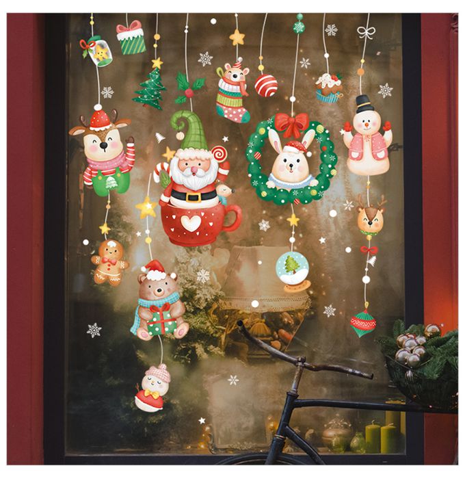 JB Design - 時尚壁貼(靜電貼)-SDJ2305-繽紛動物吊飾 (45cm*30cm)