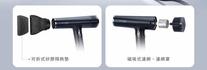 日本 TESCOM - 專業級負離子吹風機 TD880ATW-霧黑色