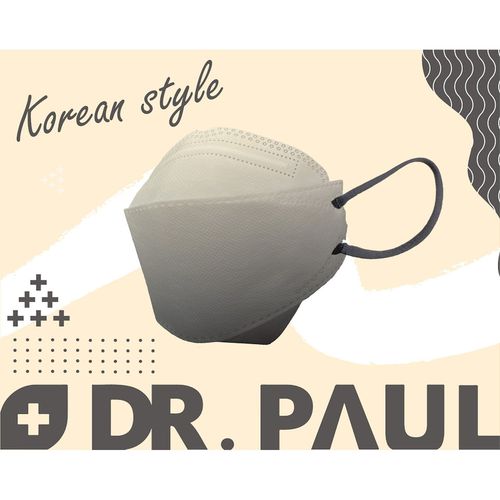 Dr. PAUL - 成人醫療級韓式4D魚形口罩/雙鋼印/台灣製-KF94/3D韓版/三片接合-迷霧 (21x18cm)-10入/盒(未滅菌)