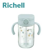 日本 Richell 利其爾 - 幻夢漂浮吸管水杯 320mL-綠-320ml