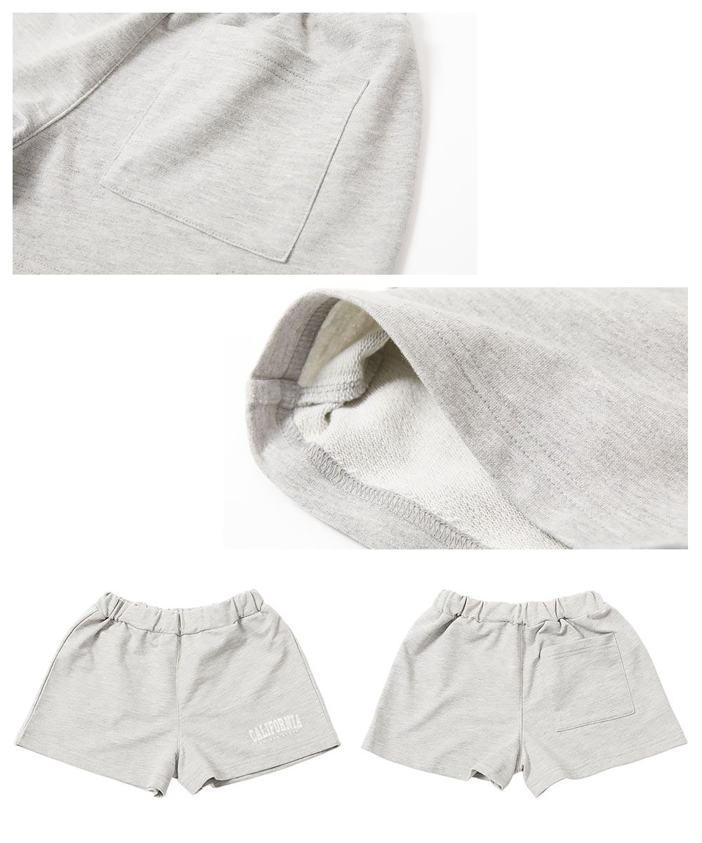 日本 devirock - 棉質休閒迷你運動短褲-灰白