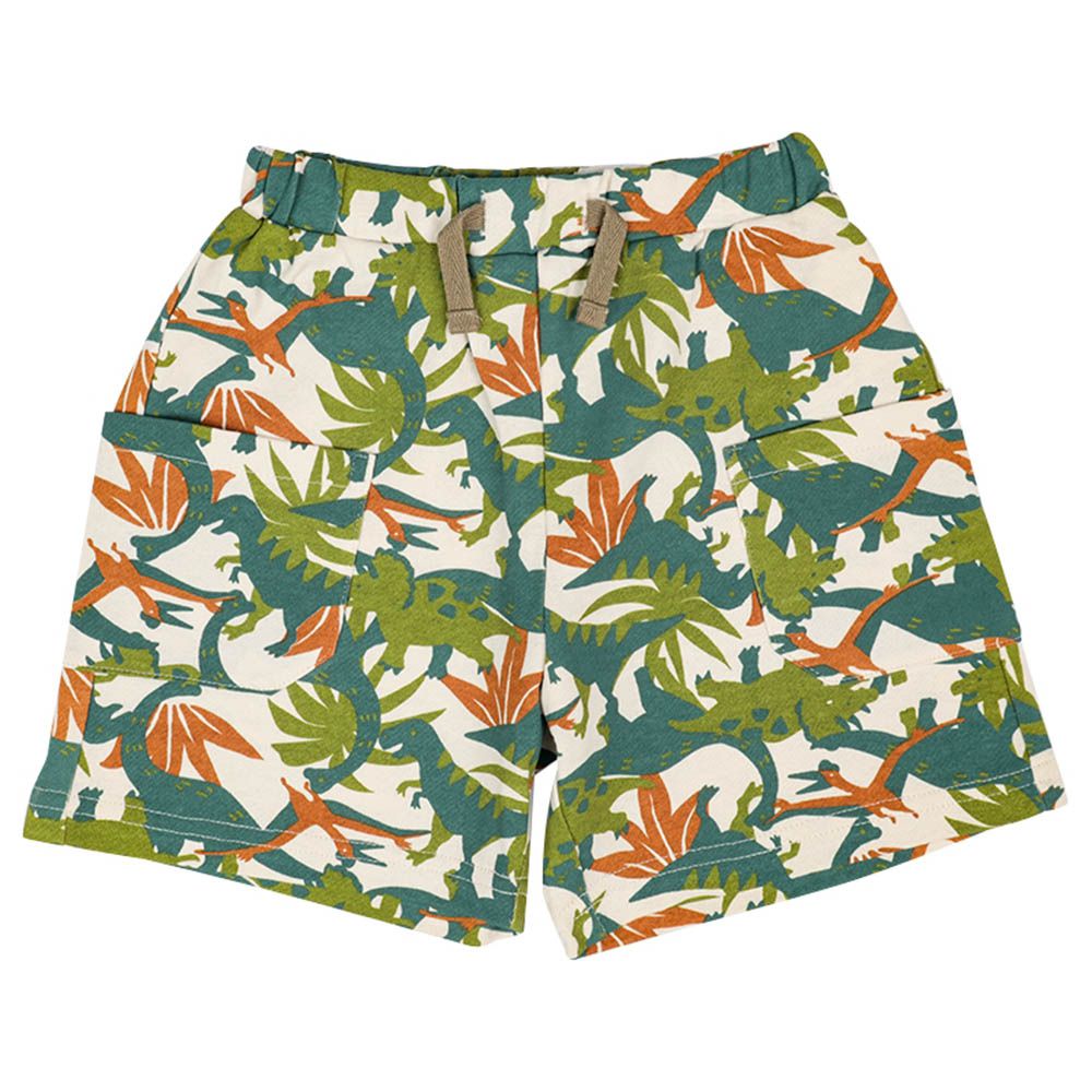 短褲-側邊口袋-軍綠色