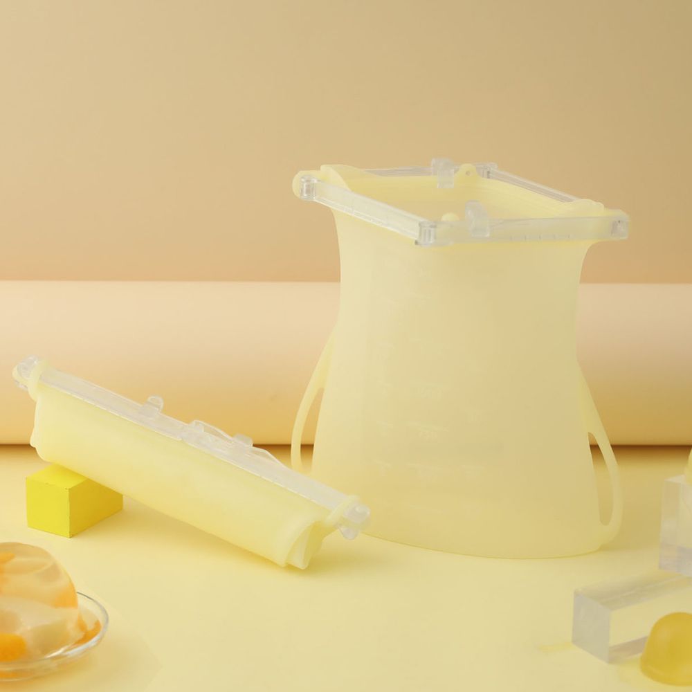 仁舟淨塑 - 矽密袋/食物袋/保鮮袋/舒肥袋 2.0版-檸檬黃-1500ml
