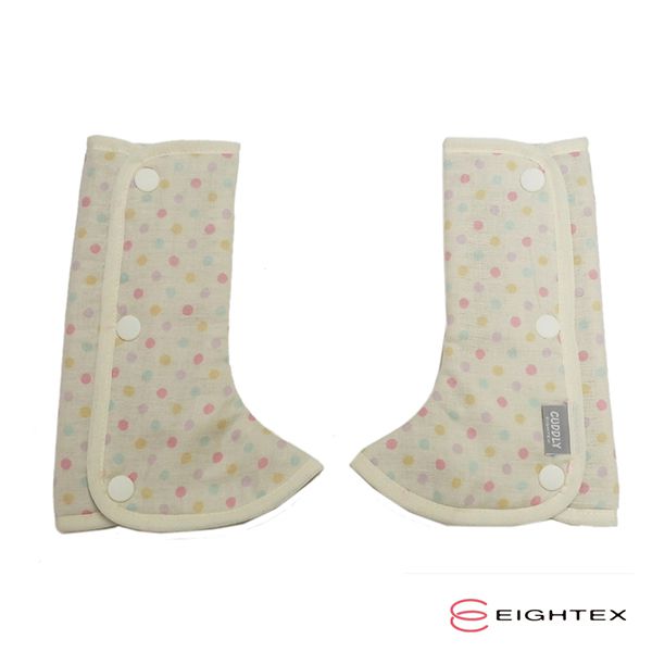 日本 Eightex - 日製L型防污套(口水巾)2入-圓點象牙