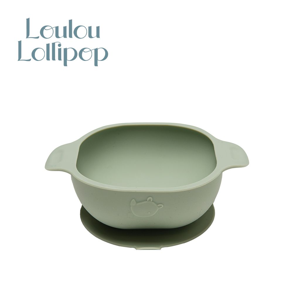 Loulou Lollipop - 加拿大 可愛動物矽膠吸盤碗-鼠尾草綠