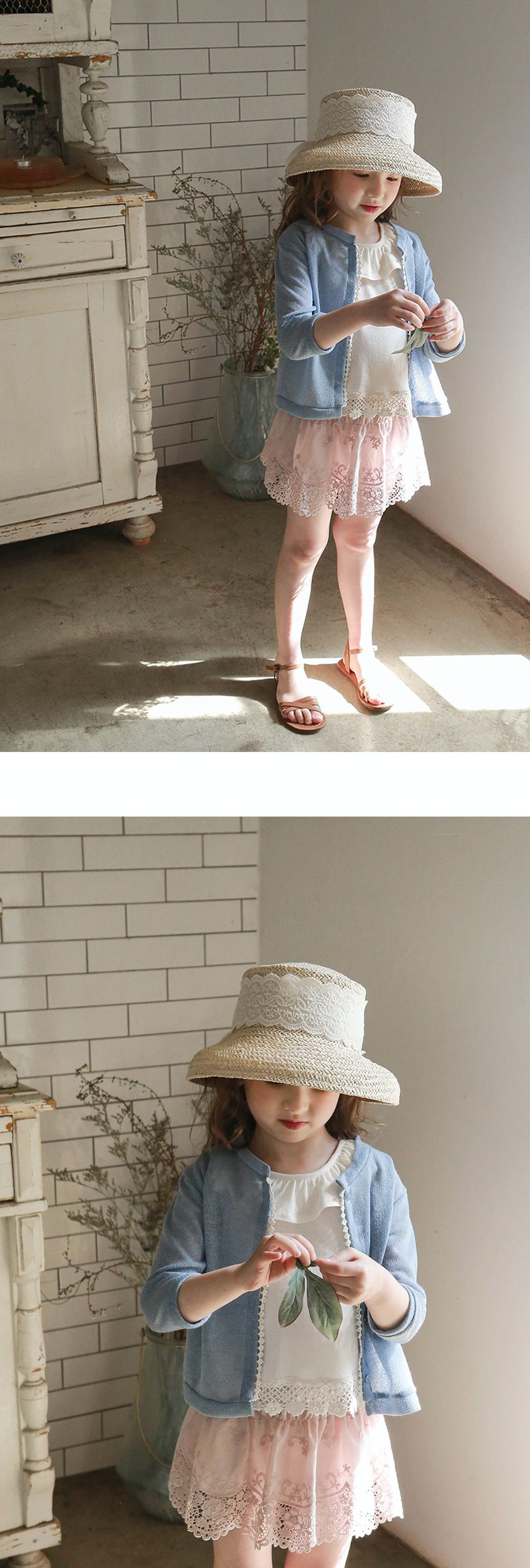 韓國 PuellaFLO - 荷葉圓領菱格鏤空露背上衣-象牙白