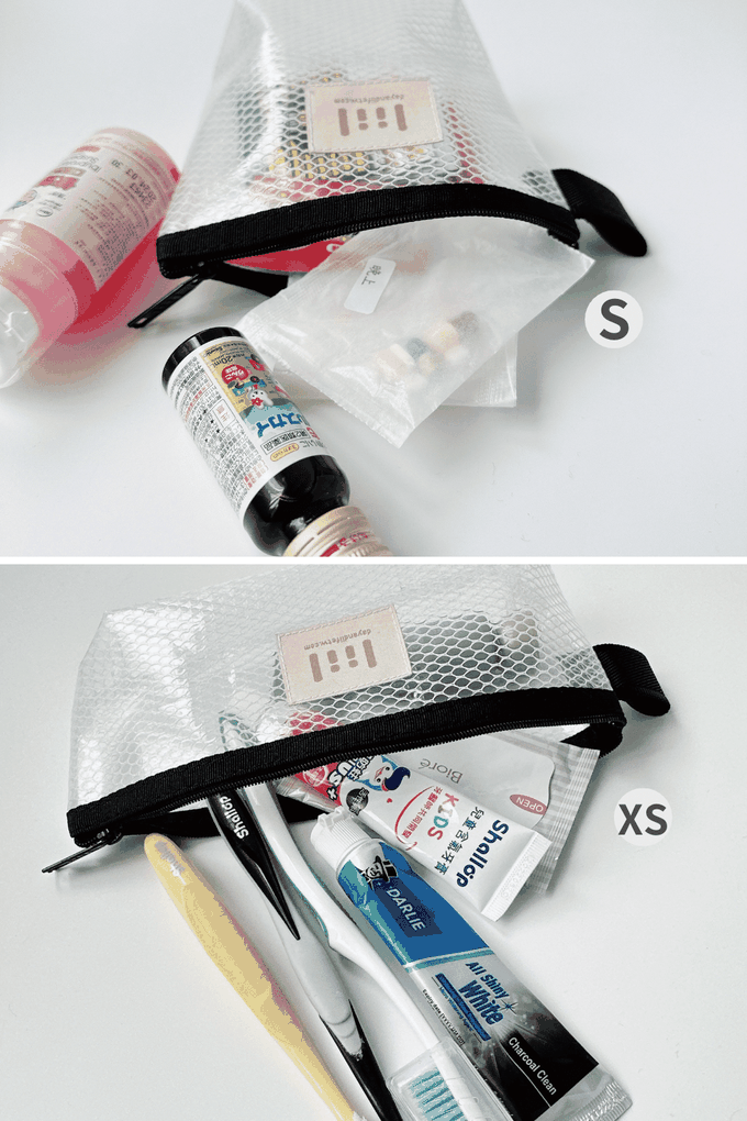 理理 liil - 霧透隨行立立袋-黑 (2入組)-L