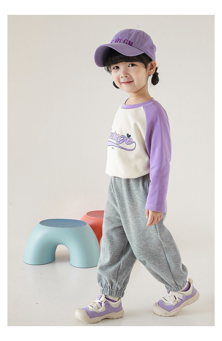 腰鬆緊百搭休閒束口長褲-愛心-粉色