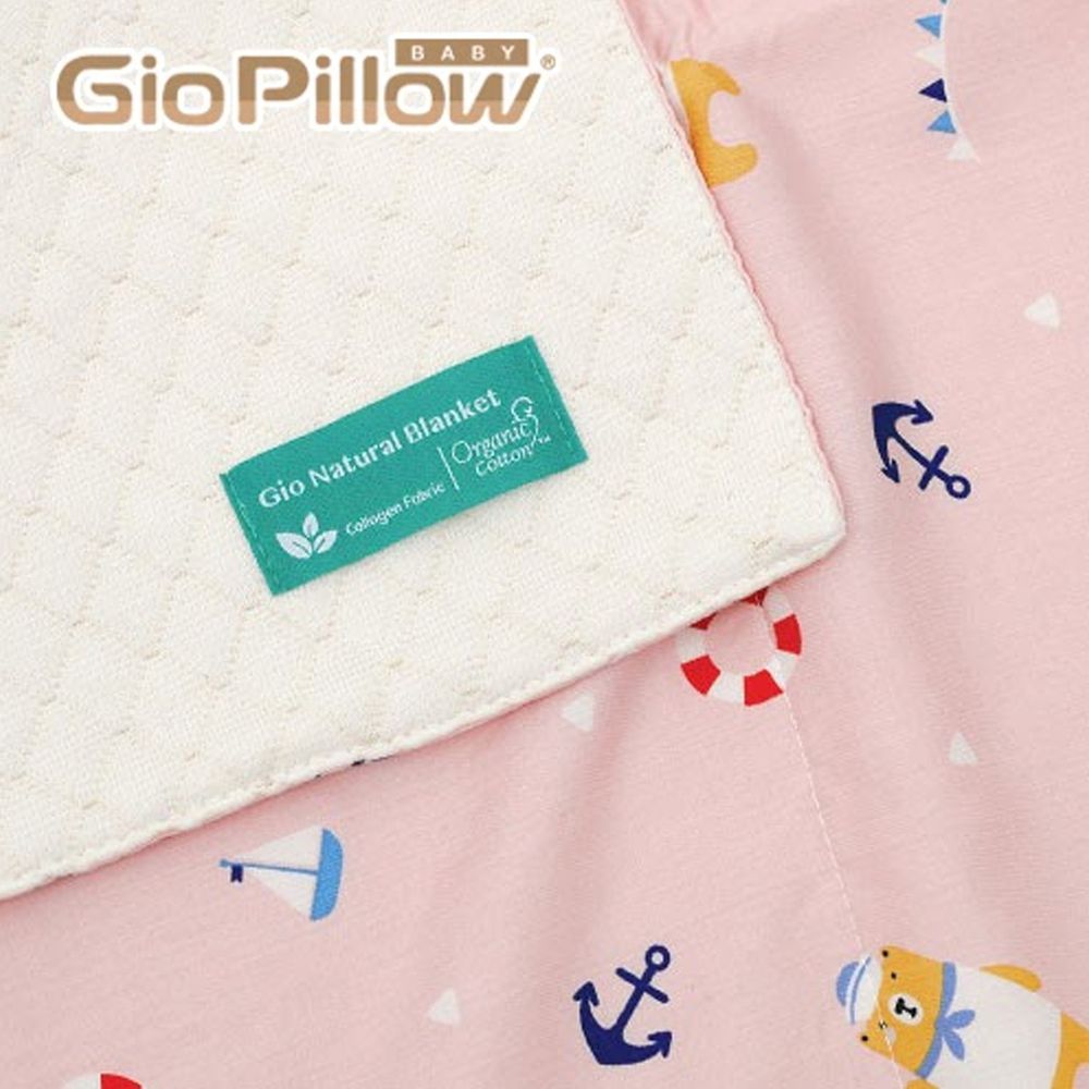 韓國 GIO Pillow - 敏兒膠原蛋白嬰兒毯-水手熊粉