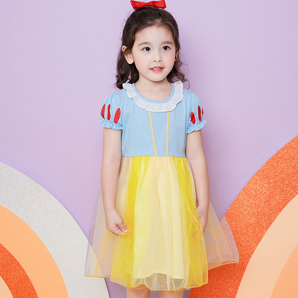 韓國 WALTON kids - (附髮帶)蘋果公主洋裝