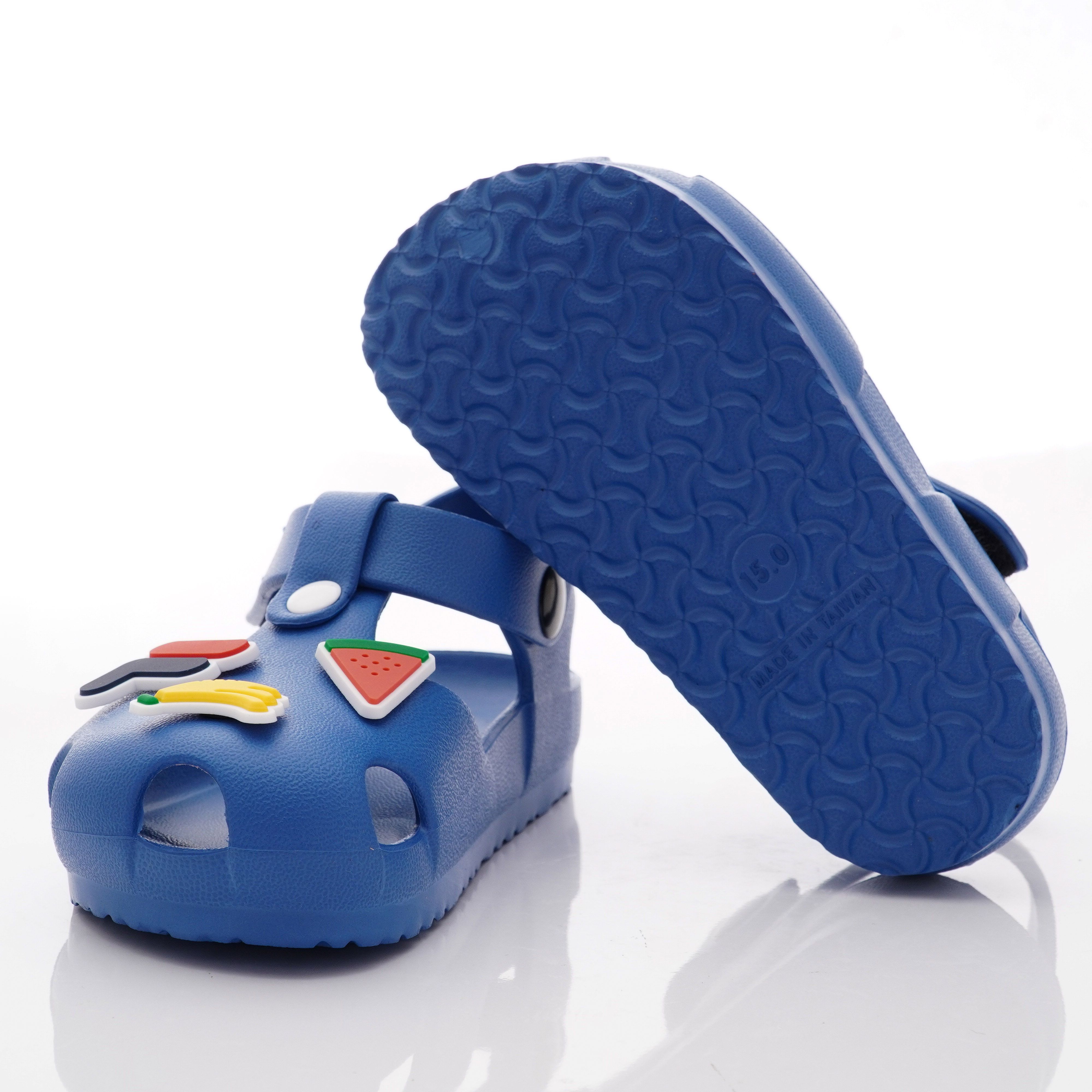 FILA - 護趾水果造型涼鞋款(小童段)-藍