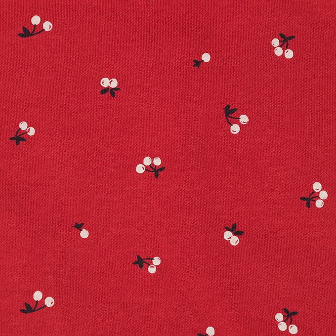 akachan honpo - 洋裝-滿版印花-紅色