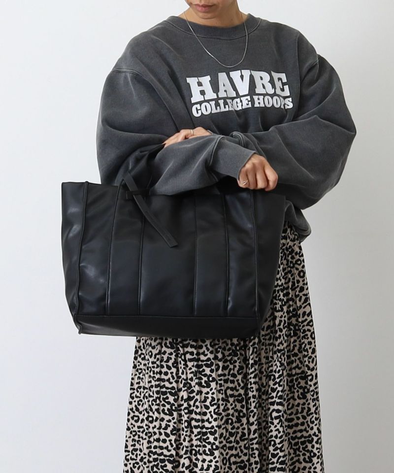 日本 COOCO - 簡約皮革方形手提托特包-天使白 (W33*H27*D14cm)