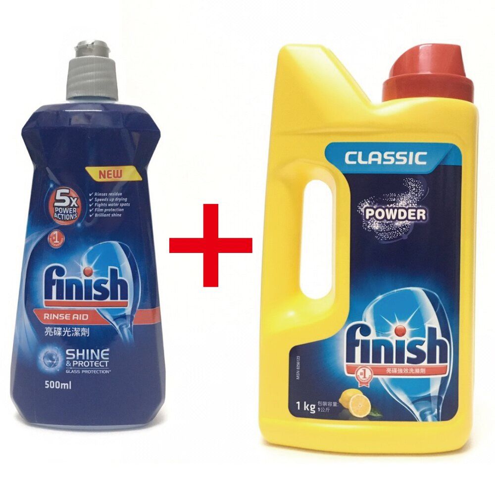 Finish 光潔劑 500ml+Finish 洗碗粉 1kg