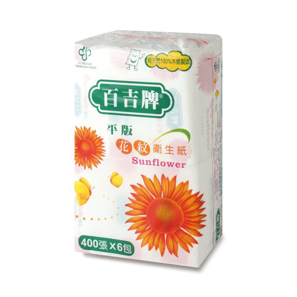 百吉牌 - 平版花紋衛生400張*6包*2串