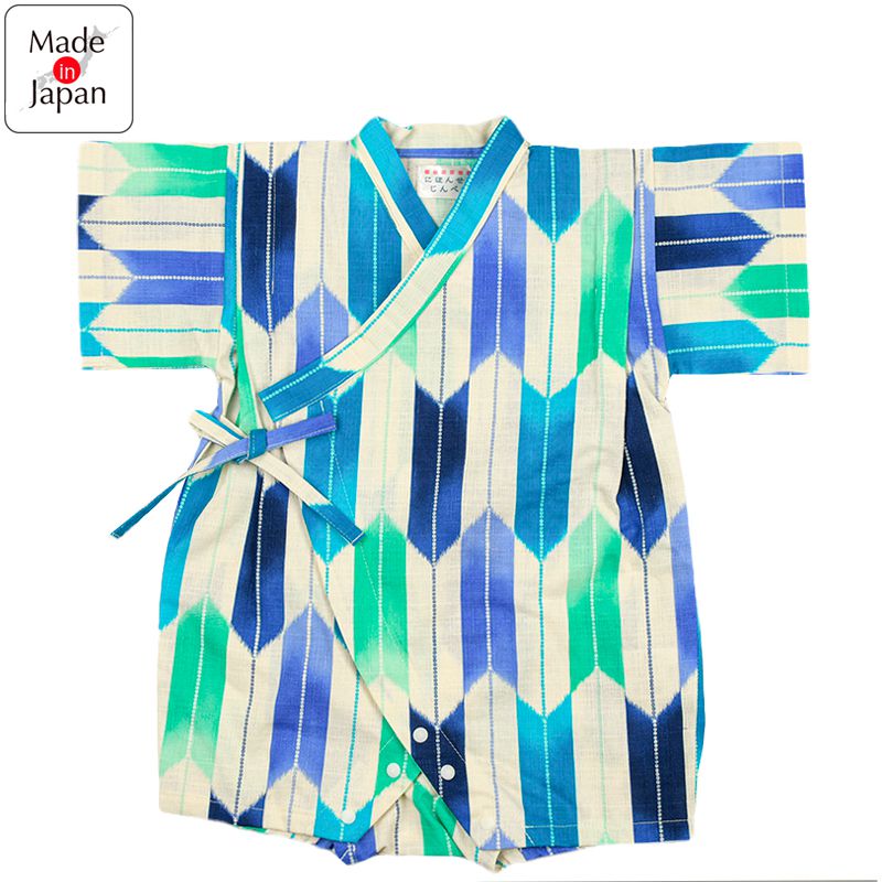 akachan honpo - 甚平包屁衣-箭羽紋-深藍色