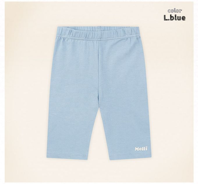 韓國 mollimelli - Molli老虎印五分袖套裝-淺藍