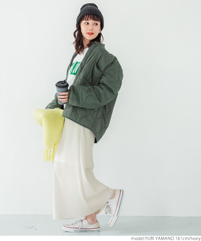 日本 COCA - [熱銷定番] 速乾垂墜彈性風琴長裙-保暖-焦糖