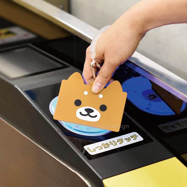 日本P+G design - 矽膠防水悠遊卡夾/證件套-柴犬