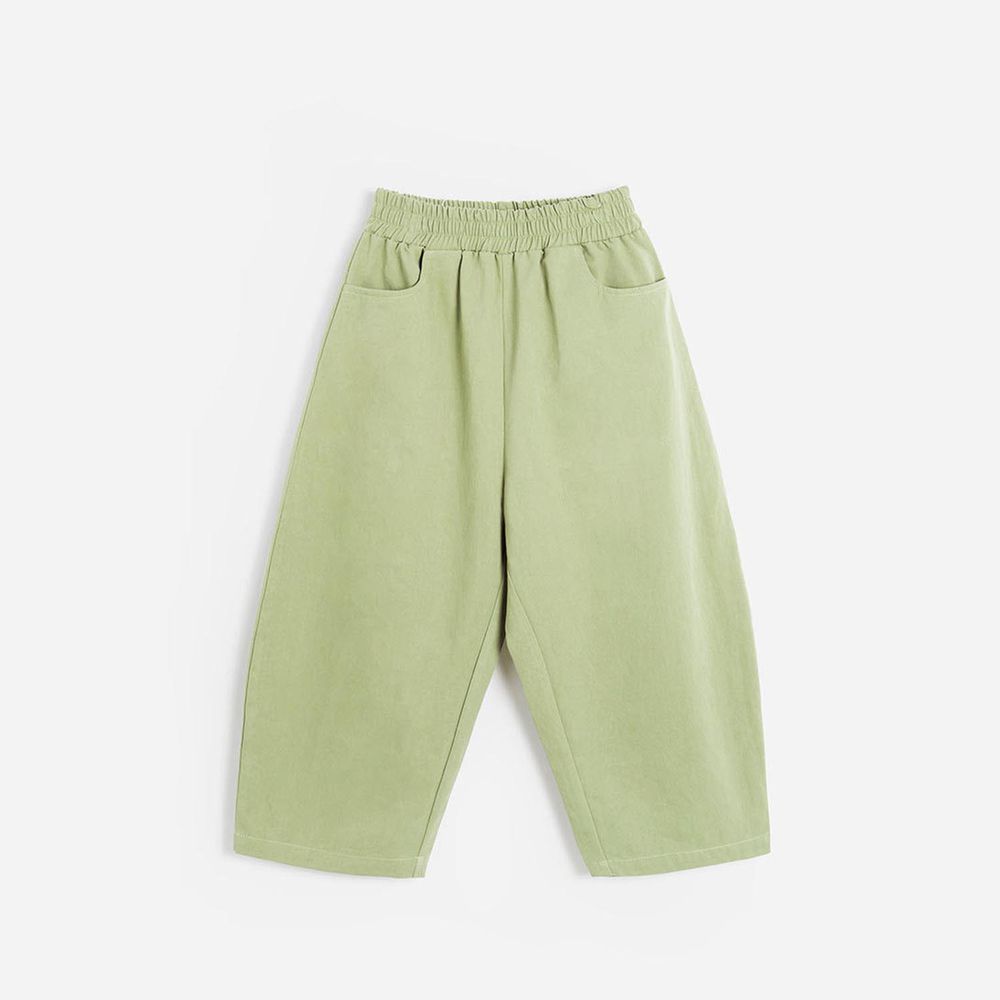 純棉休閒長褲-綠色
