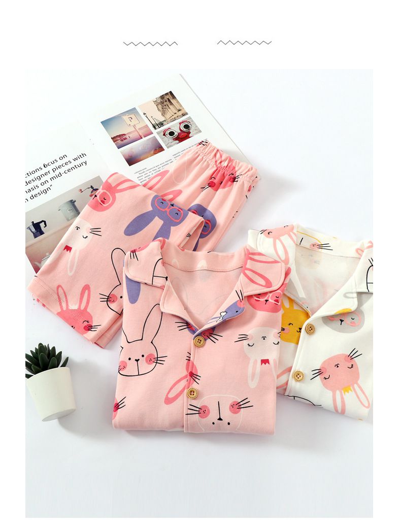 MAMDADKIDS - 純棉排扣睡衣套裝-恐龍世界-麻灰