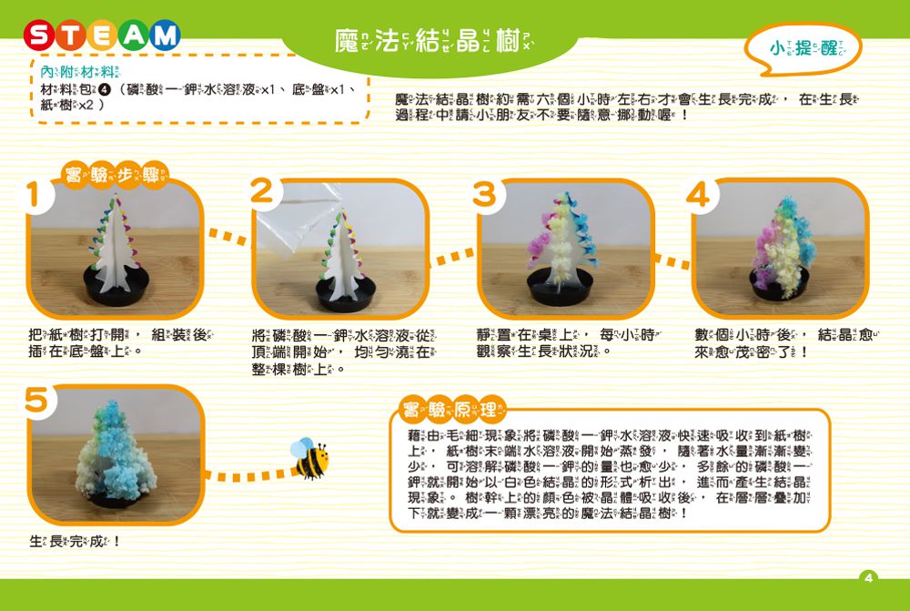 STEAM小小理科腦養成班：實驗魔法盒-內含：實驗材料包40件+趣味小實驗20個+科學小知識20個