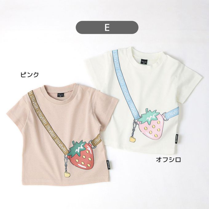 日本 ZOOLAND - 甜美女孩圓領短袖上衣-草莓多多-象牙