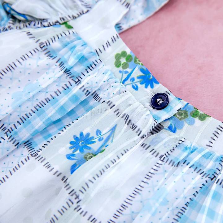 Bunny n Bloom - (童裝)藍莓棉花塔洋裝-小孩款-藍