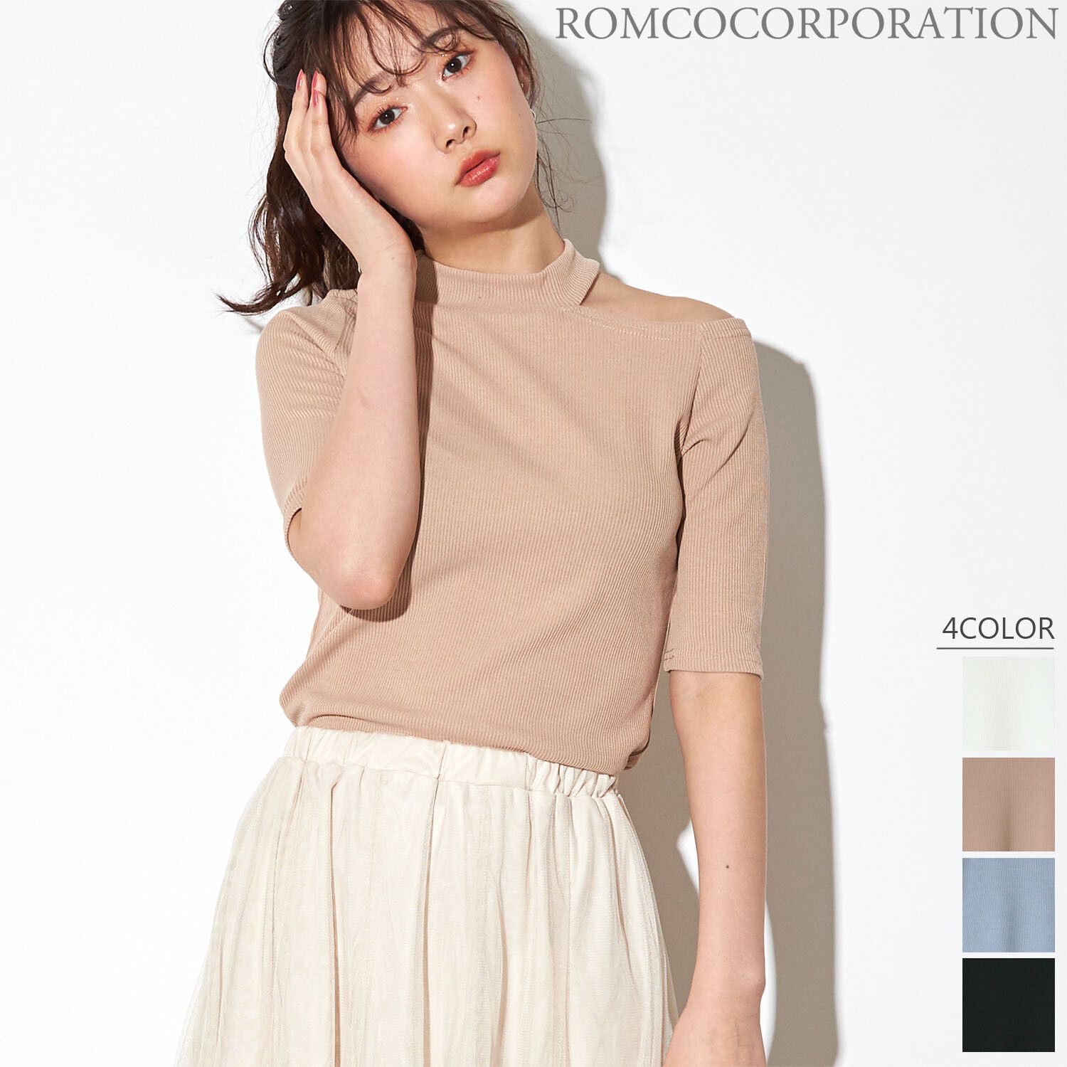 日本女裝代購 - 2way 碎花V領洋裝/罩衫外套-綠 (M(Free size))