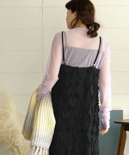 日本 Bou Jeloud - 破壞感抽鬚吊帶裙/洋裝-知性黑