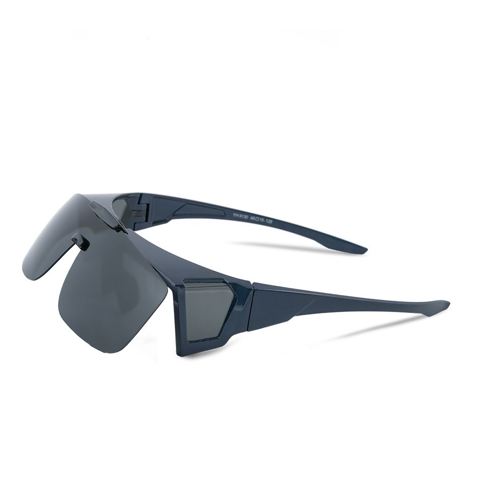 ALEGANT - 多功能可掀雲海藍偏光墨鏡│MIT│掀蓋式│外掛式│上掀│全罩式│車用UV400太陽眼鏡戶外休閒套鏡