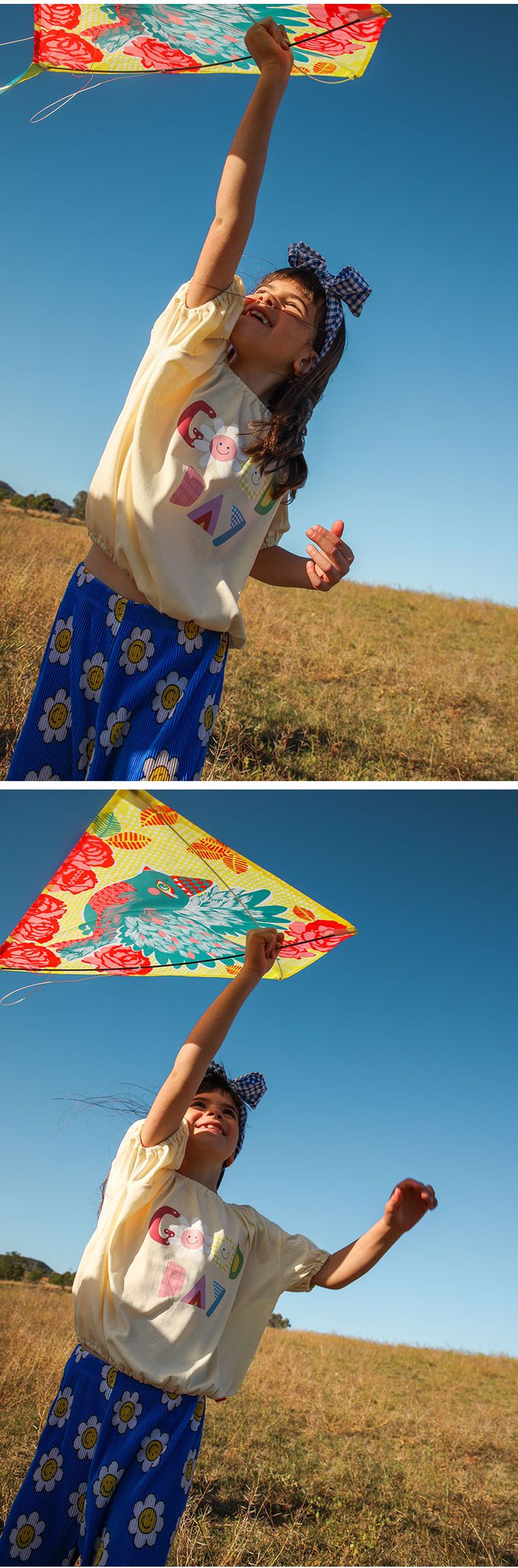 韓國 OZKIZ - GOOD DAY印泡泡短袖上衣-黃