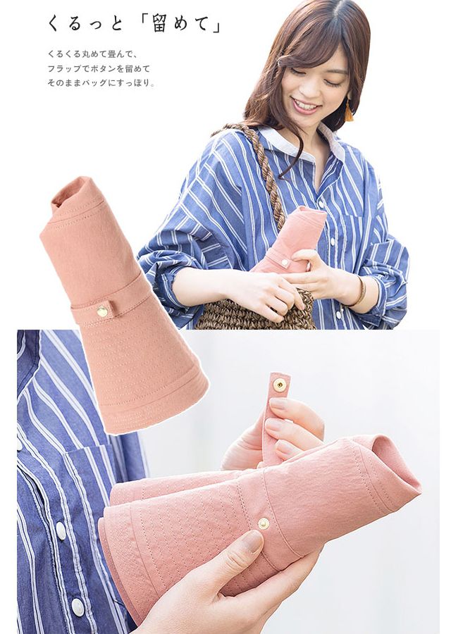 日本 irodori - 【irodori】抗UV可捲收遮陽帽(附防風帽帶)-兒童款-橄欖綠 (54cm)-純棉