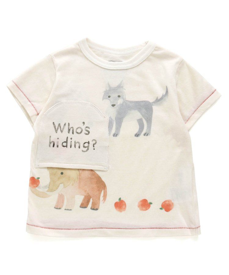 日本 BIT'Z - 收闔造型！動物躲貓貓短袖上衣-美洲獅-萊姆