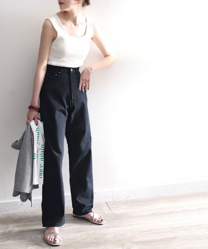 日本 Classical Elf - [熱銷NO.1]  厚磅棉混挺版美腿長褲-丹寧刷色黑