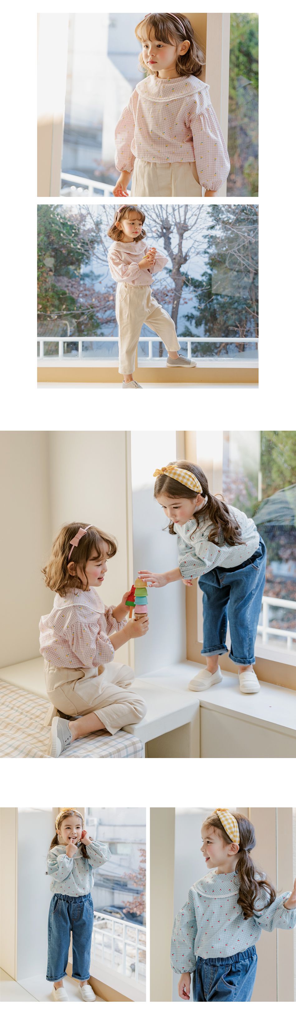 韓國 Bebezoo - 格子大熊襯衫