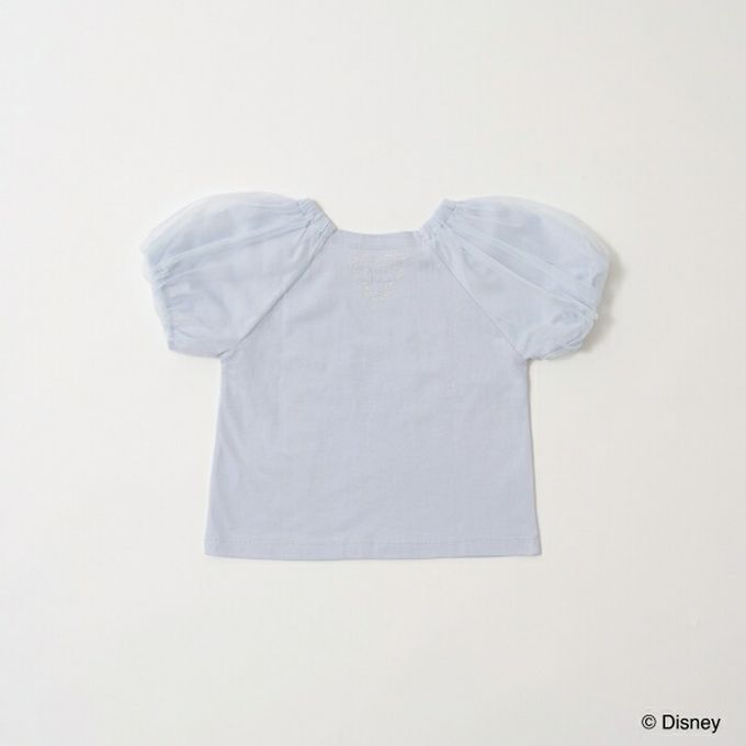 日本 Lycee mine - 閃耀冰雪公主薄紗泡泡袖上衣-水藍