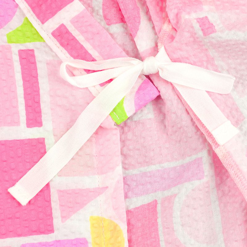 akachan honpo - 兩件式甚平-幾何圖案-粉紅色