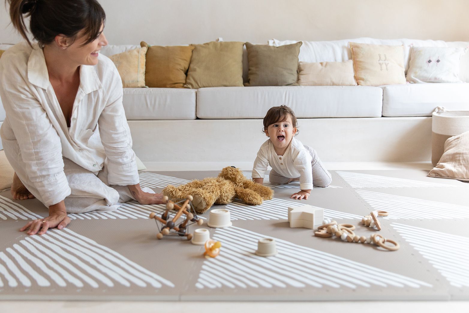 德國 toddlekind - 沙灘系列遊戲地墊-溫暖棕