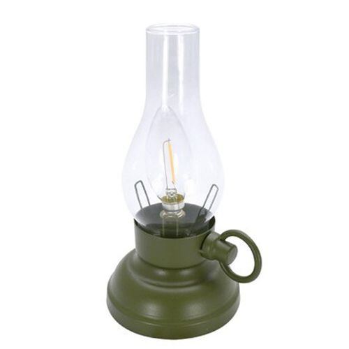 歐風古典造型LED露營燈-軍綠 (Φ10.5×H21.8cm)