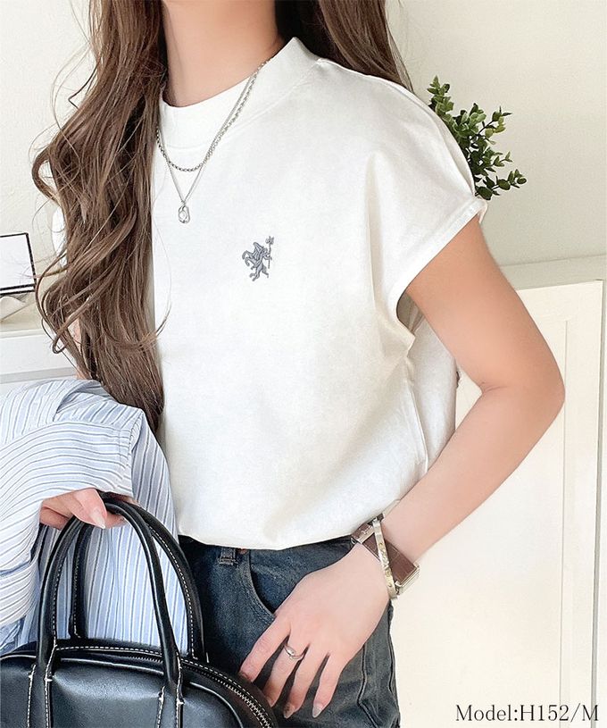 日本 Classical Elf - 刺繡logo魅力法式袖上衣-小立領-淺綠