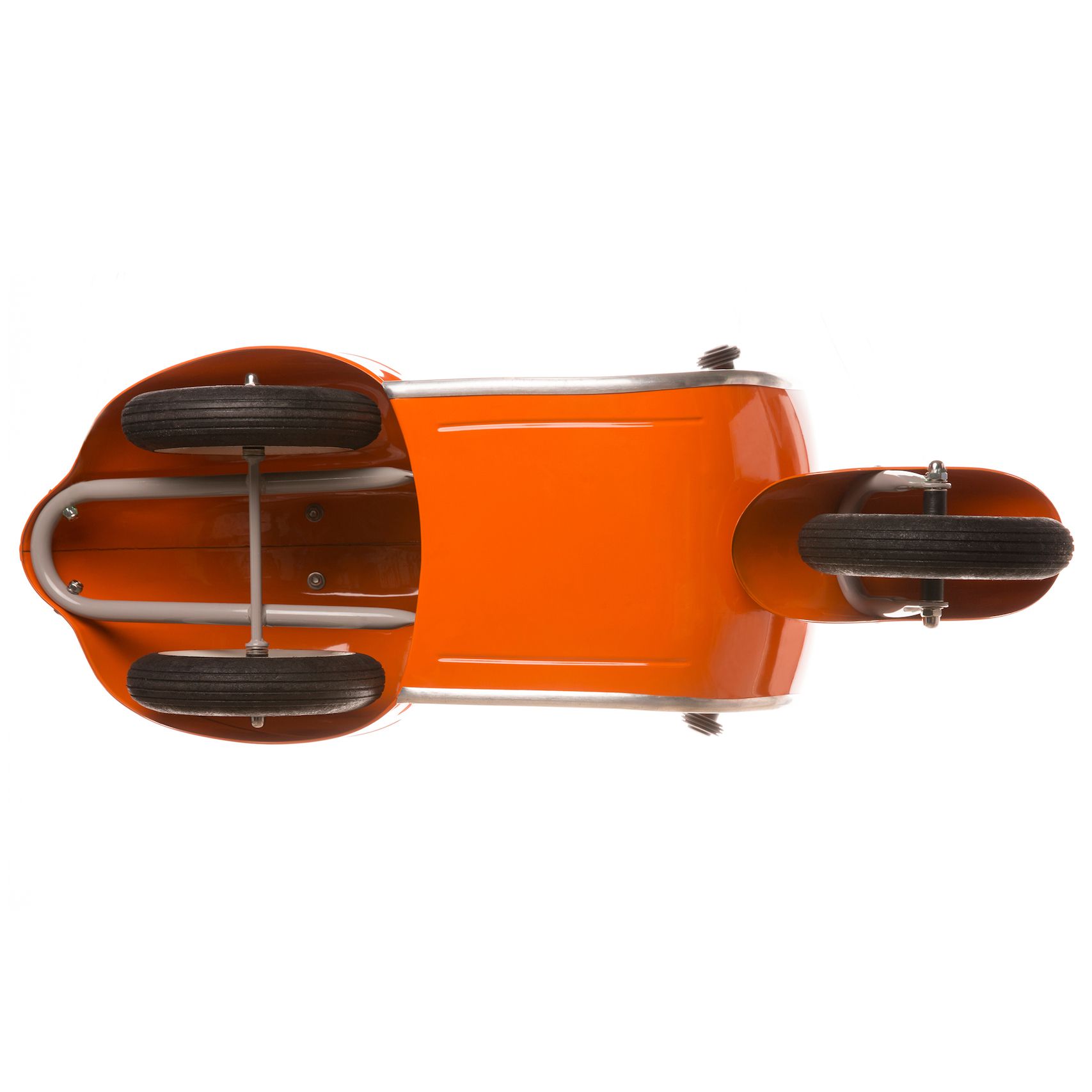 義大利Vespa - 【超值兩台組】迷你Vespa電動玩具車靠背款-白+Ambosstoys PRIMO經典偉士牌復古造型滑步車-香橙橘