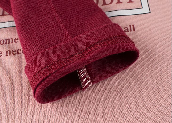 純棉長袖上衣-兔子夥伴-紅色