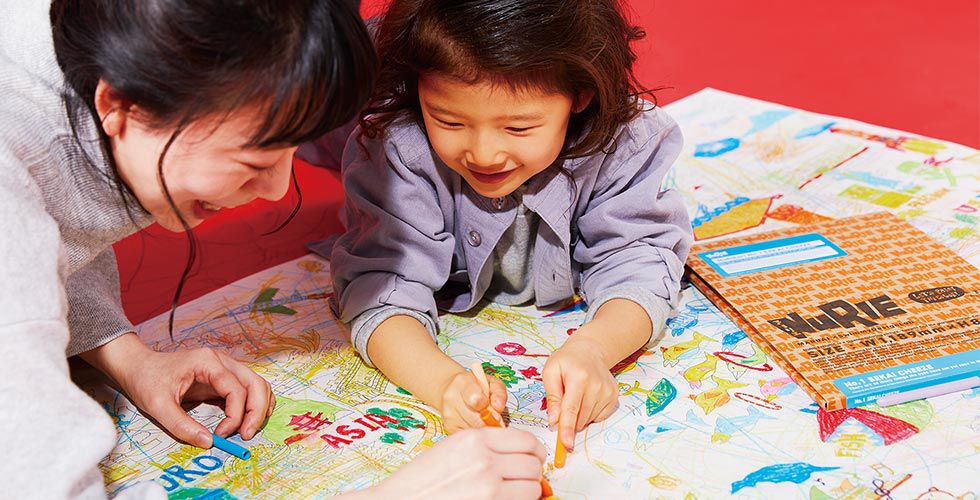 日本 NuRIE - 日本製 創意著色大型塗鴉紙(捲式)-TREE TREATS (18x228cm)