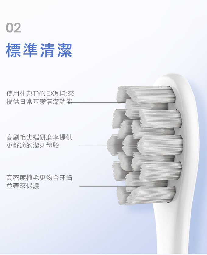 Oclean - 電動牙刷通用刷頭2入-標準清潔型