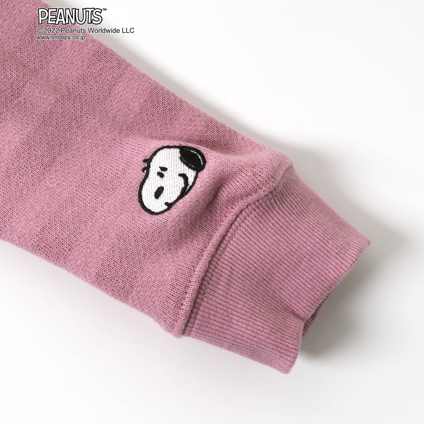 日本千趣會 - 史努比印花圓領長袖上衣-永遠的好友-條紋藍綠