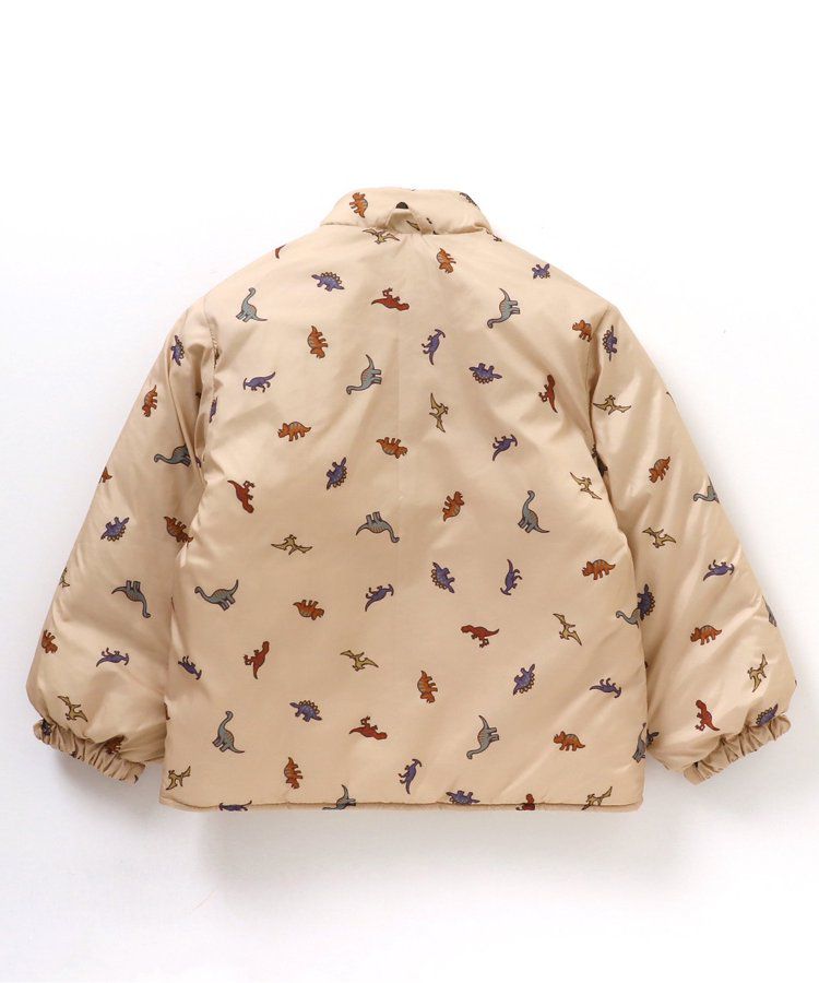 日本 apres les cours - 珍珠光澤正反2WAY鋪棉外套(可機洗)-彩色幾何-橘棕