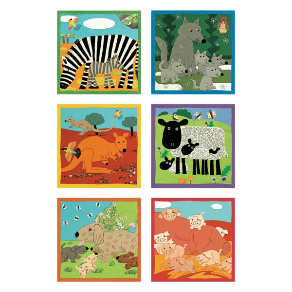 美國 mudpuppy - 方塊拼圖-小小動物-9塊