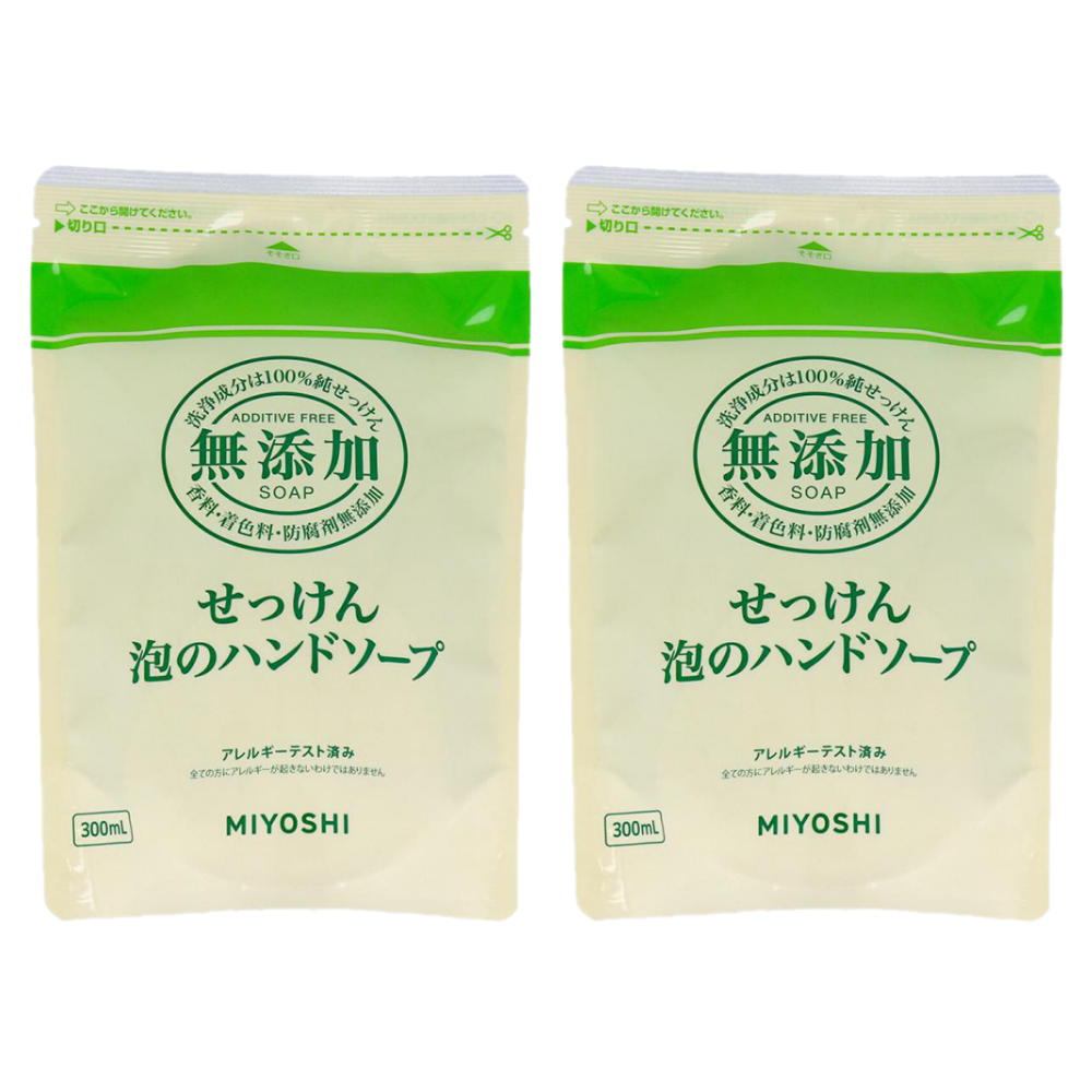 日本 MIYOSHI 無添加 - [2入組]無添加泡沫洗手乳補充包-300ml