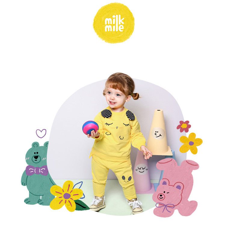 韓國 milk mile - 晚安老鼠套裝-黃